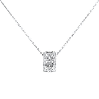 [Shinejoy]PARENTESI NECKLACE SILVER DIAMOND