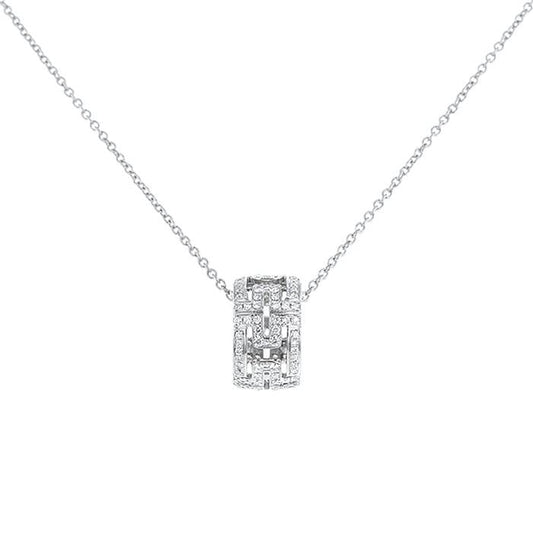 [Shinejoy]PARENTESI NECKLACE SILVER DIAMOND