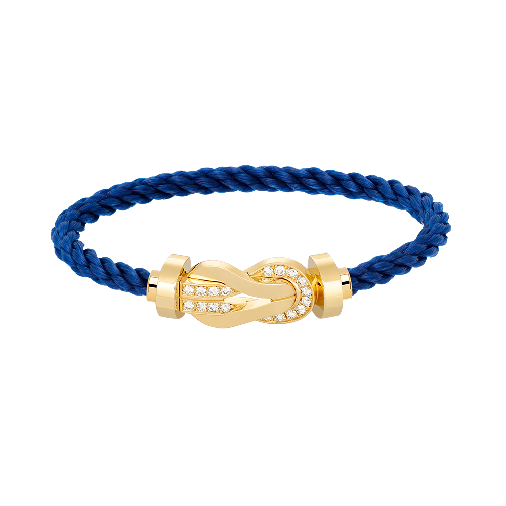[Shinejoy]CHANCE LARGE 8 FIGURE BUCKLE HALF DIAMOND BRACELET GOLD