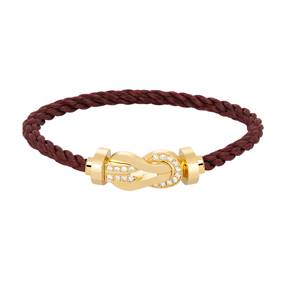 [Shinejoy]CHANCE LARGE 8 FIGURE BUCKLE HALF DIAMOND BRACELET GOLD
