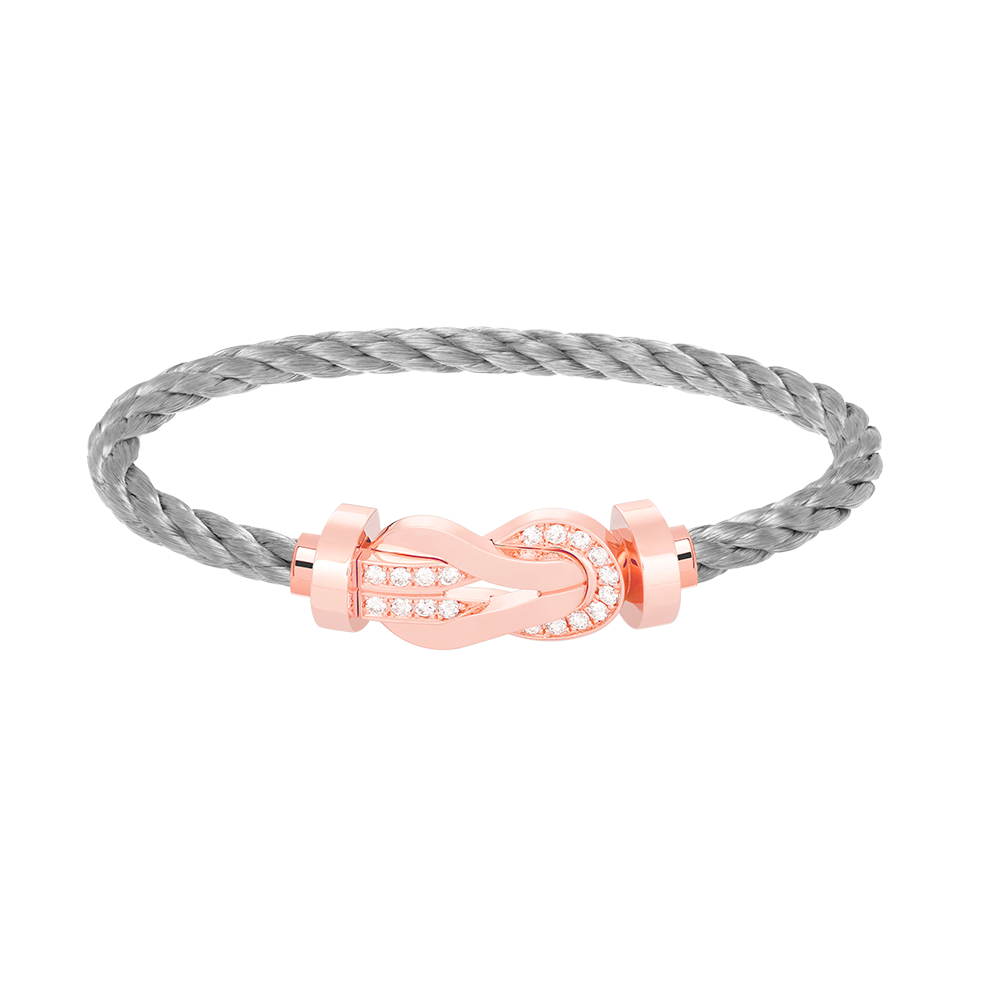 [Shinejoy]CHANCE LARGE 8 FIGURE BUCKLE HALF DIAMOND BRACELET ROSE GOLD