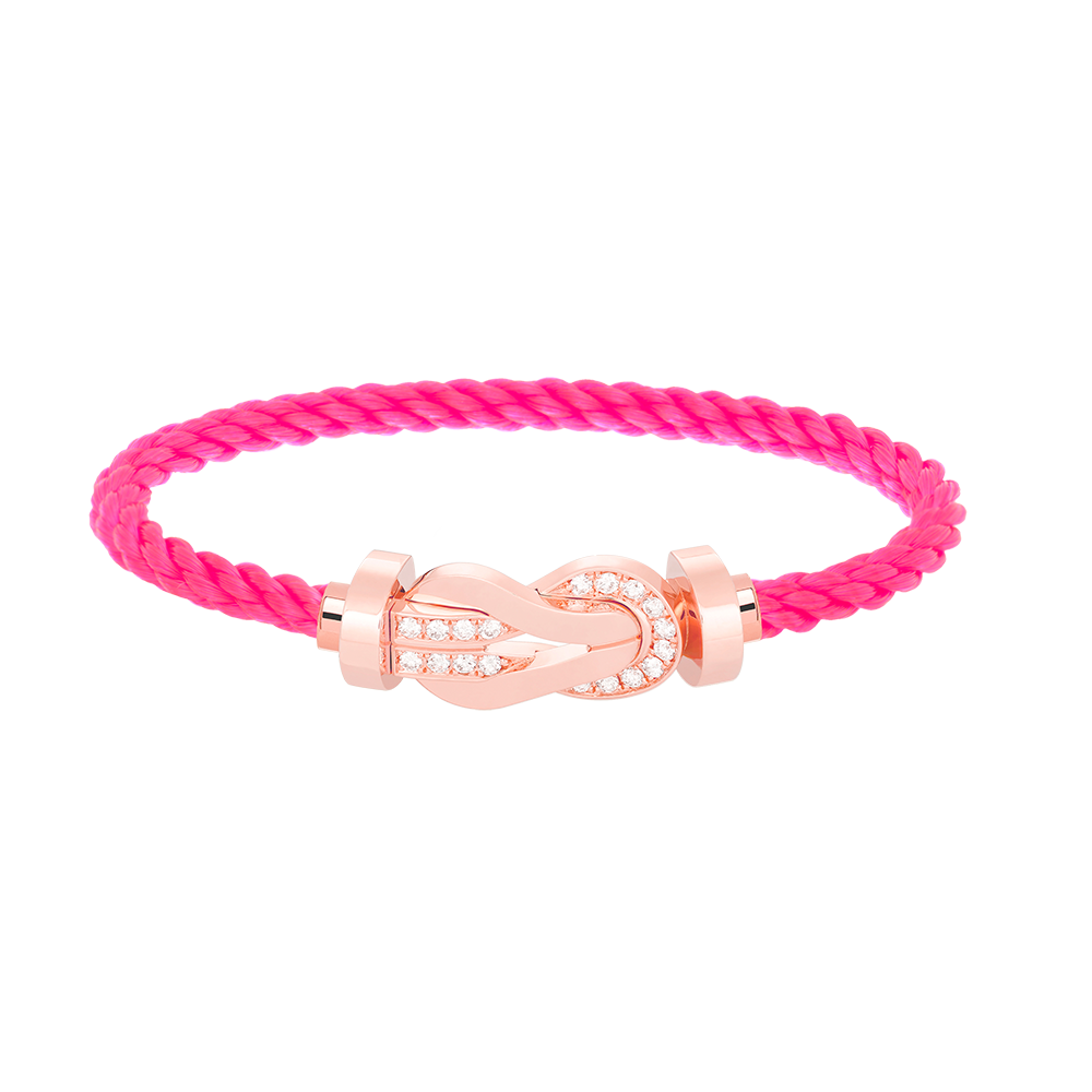 [Shinejoy]CHANCE LARGE 8 FIGURE BUCKLE HALF DIAMOND BRACELET ROSE GOLD