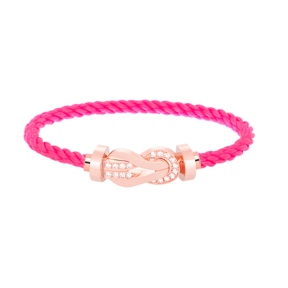 [Shinejoy]CHANCE LARGE 8 FIGURE BUCKLE HALF DIAMOND BRACELET ROSE GOLD