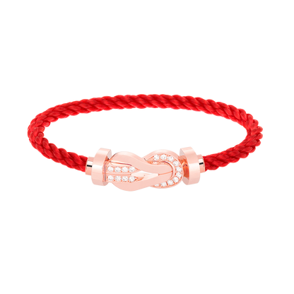 [Shinejoy]CHANCE LARGE 8 FIGURE BUCKLE HALF DIAMOND BRACELET ROSE GOLD