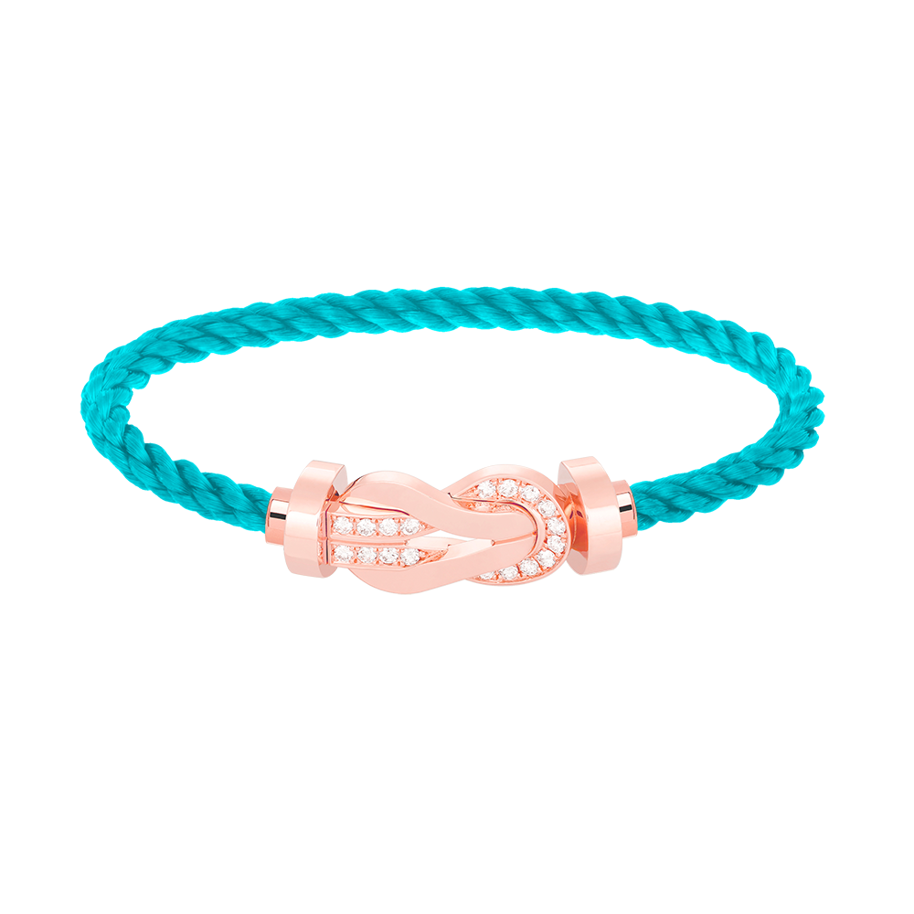 [Shinejoy]CHANCE LARGE 8 FIGURE BUCKLE HALF DIAMOND BRACELET ROSE GOLD