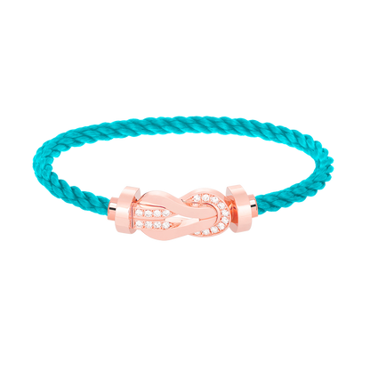 [Shinejoy]CHANCE LARGE 8 FIGURE BUCKLE HALF DIAMOND BRACELET ROSE GOLD