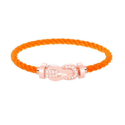 [Shinejoy]CHANCE LARGE 8 FIGURE BUCKLE HALF DIAMOND BRACELET ROSE GOLD