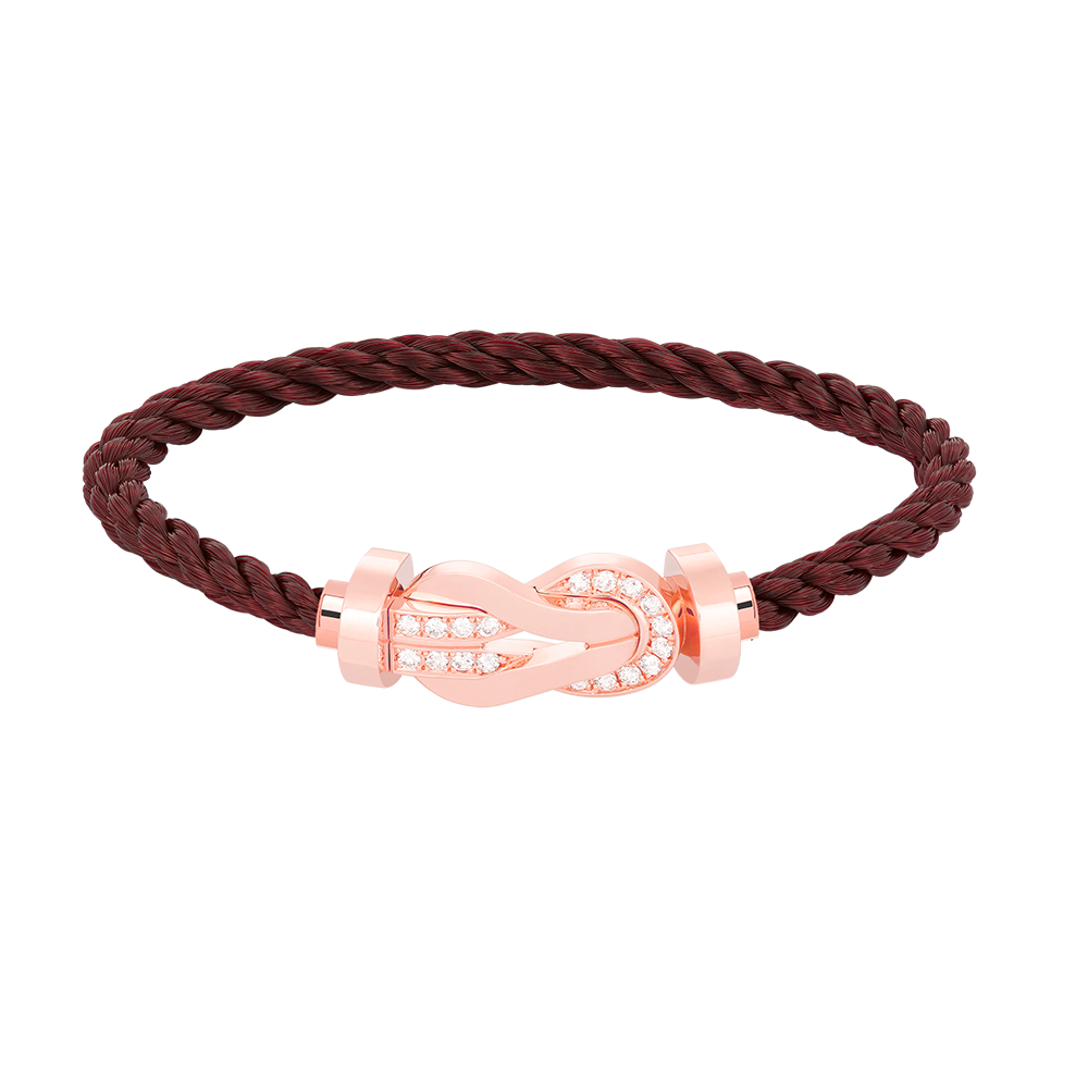 [Shinejoy]CHANCE LARGE 8 FIGURE BUCKLE HALF DIAMOND BRACELET ROSE GOLD