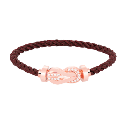 [Shinejoy]CHANCE LARGE 8 FIGURE BUCKLE HALF DIAMOND BRACELET ROSE GOLD