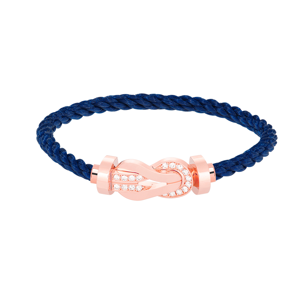 [Shinejoy]CHANCE LARGE 8 FIGURE BUCKLE HALF DIAMOND BRACELET ROSE GOLD