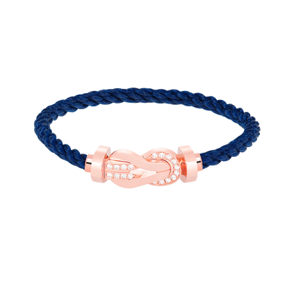 [Shinejoy]CHANCE LARGE 8 FIGURE BUCKLE HALF DIAMOND BRACELET ROSE GOLD