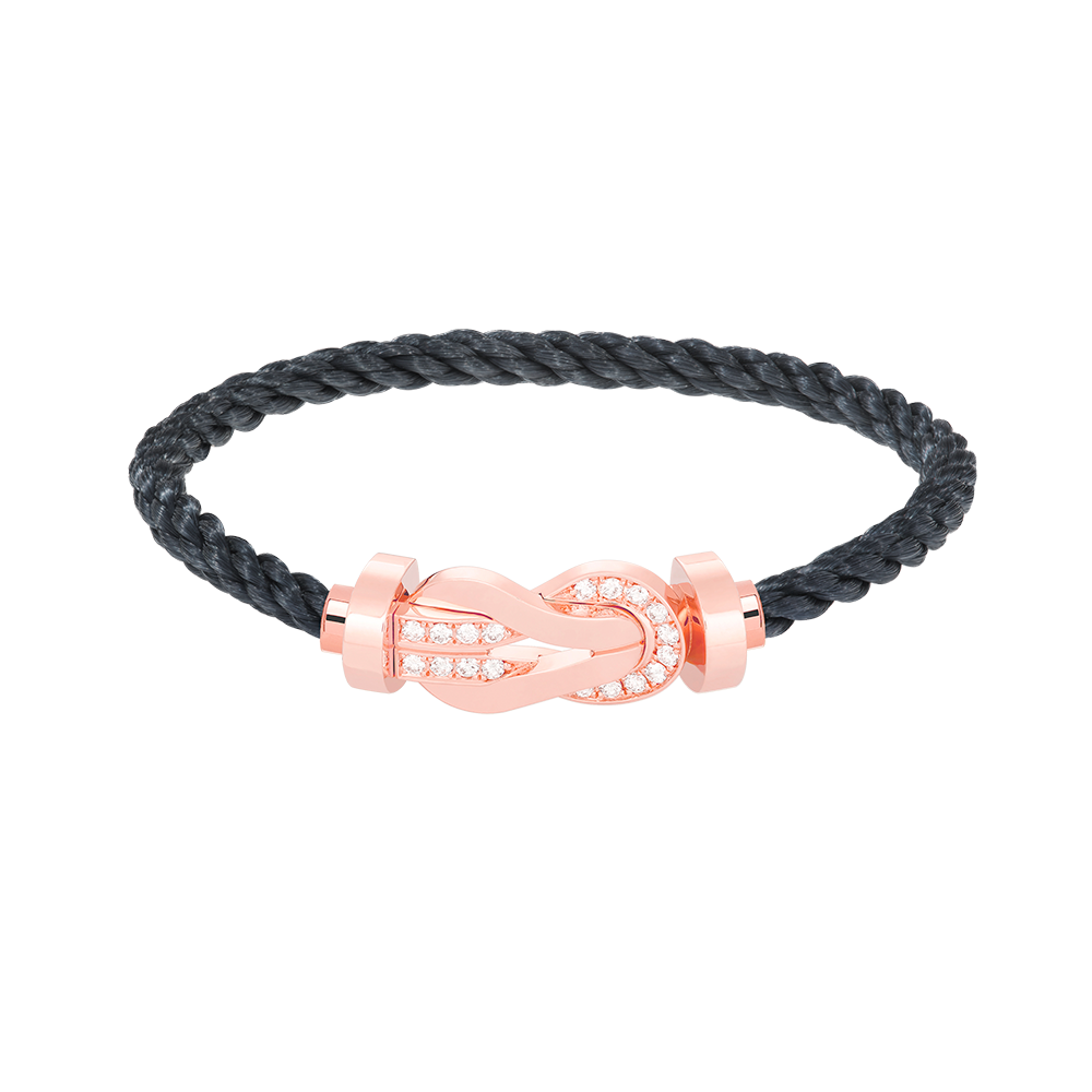 [Shinejoy]CHANCE LARGE 8 FIGURE BUCKLE HALF DIAMOND BRACELET ROSE GOLD