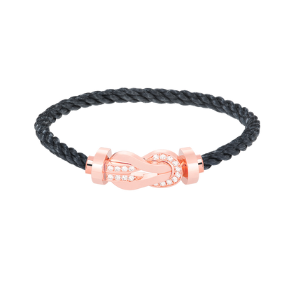 [Shinejoy]CHANCE LARGE 8 FIGURE BUCKLE HALF DIAMOND BRACELET ROSE GOLD