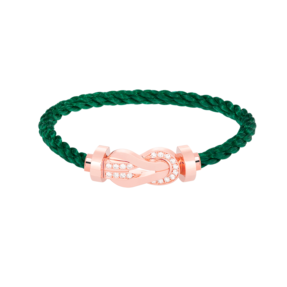 [Shinejoy]CHANCE LARGE 8 FIGURE BUCKLE HALF DIAMOND BRACELET ROSE GOLD