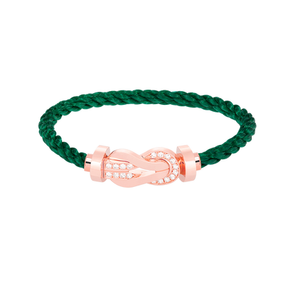 [Shinejoy]CHANCE LARGE 8 FIGURE BUCKLE HALF DIAMOND BRACELET ROSE GOLD