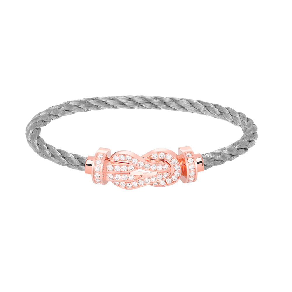 [Shinejoy]CHANCE LARGE 8 FIGURE BUCKLE FULL DIAMOND BRACELET ROSE GOLD