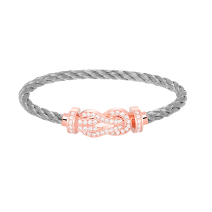 [Shinejoy]CHANCE LARGE 8 FIGURE BUCKLE FULL DIAMOND BRACELET ROSE GOLD