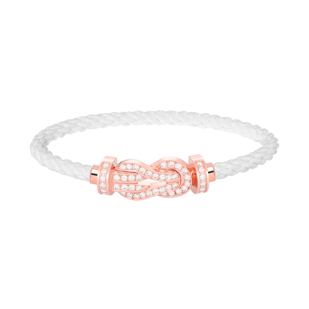 [Shinejoy]CHANCE LARGE 8 FIGURE BUCKLE FULL DIAMOND BRACELET ROSE GOLD