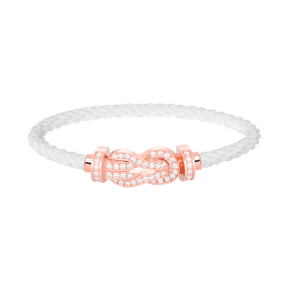 [Shinejoy]CHANCE LARGE 8 FIGURE BUCKLE FULL DIAMOND BRACELET ROSE GOLD