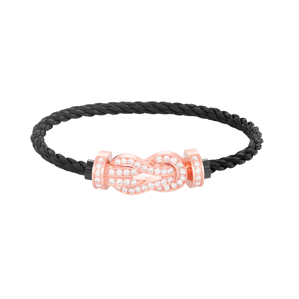 [Shinejoy]CHANCE LARGE 8 FIGURE BUCKLE FULL DIAMOND BRACELET ROSE GOLD