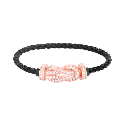 [Shinejoy]CHANCE LARGE 8 FIGURE BUCKLE FULL DIAMOND BRACELET ROSE GOLD