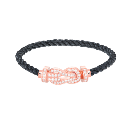 [Shinejoy]CHANCE LARGE 8 FIGURE BUCKLE FULL DIAMOND BRACELET ROSE GOLD