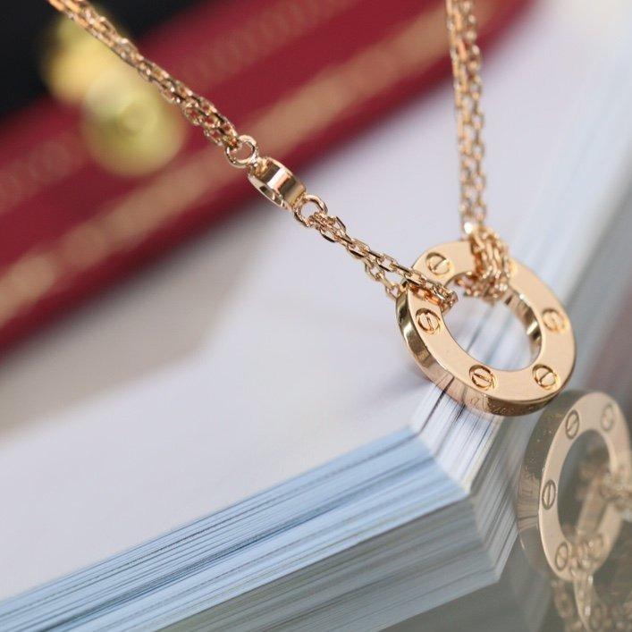 [Shinejoy]LOVE NECKLACE ADJUSTABLE ROSE GOLD 2 DIAMOND