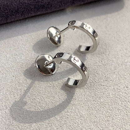 [Shinejoy]LOVE EARRINGS 2.65MM SILVER