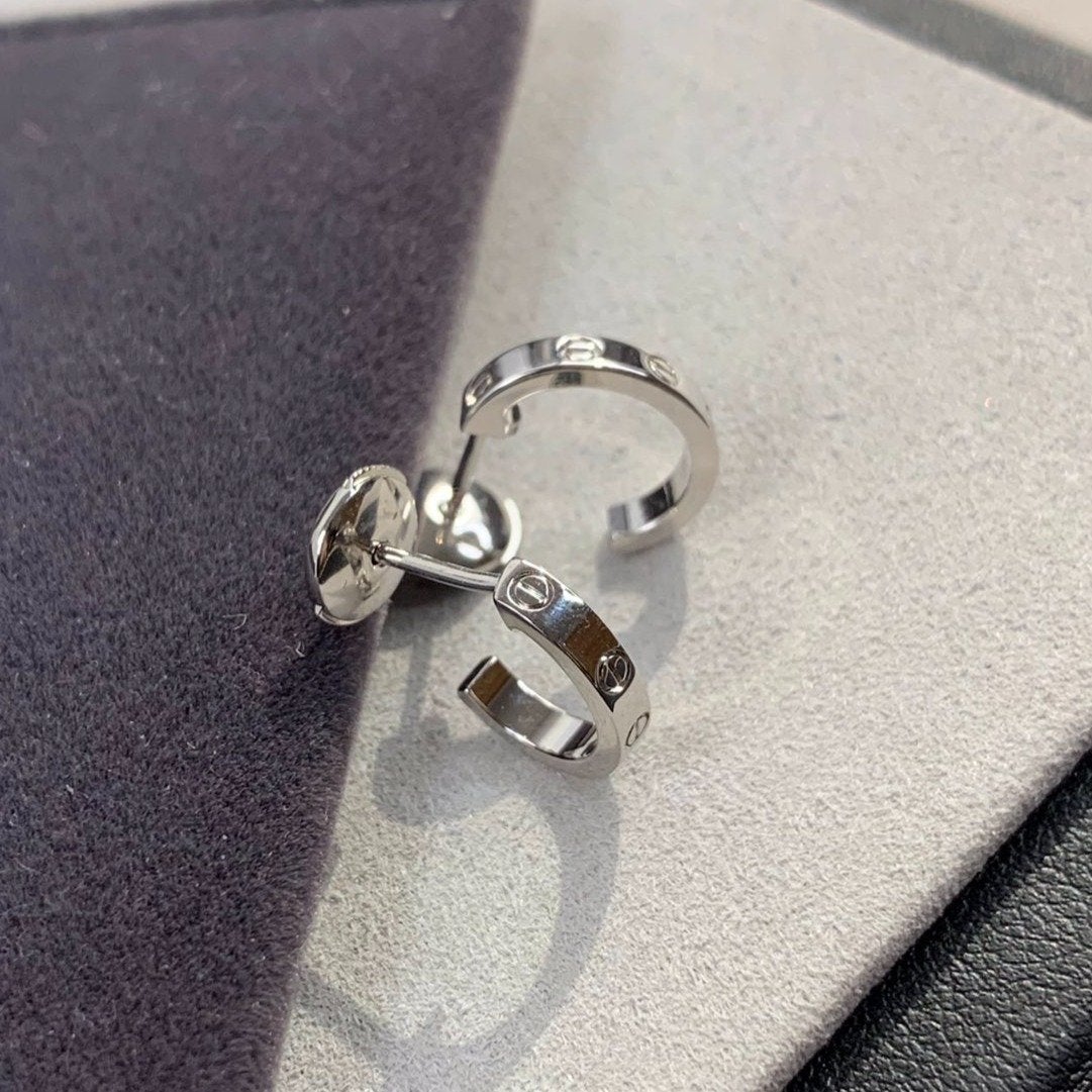 [Shinejoy]LOVE EARRINGS 2.65MM SILVER