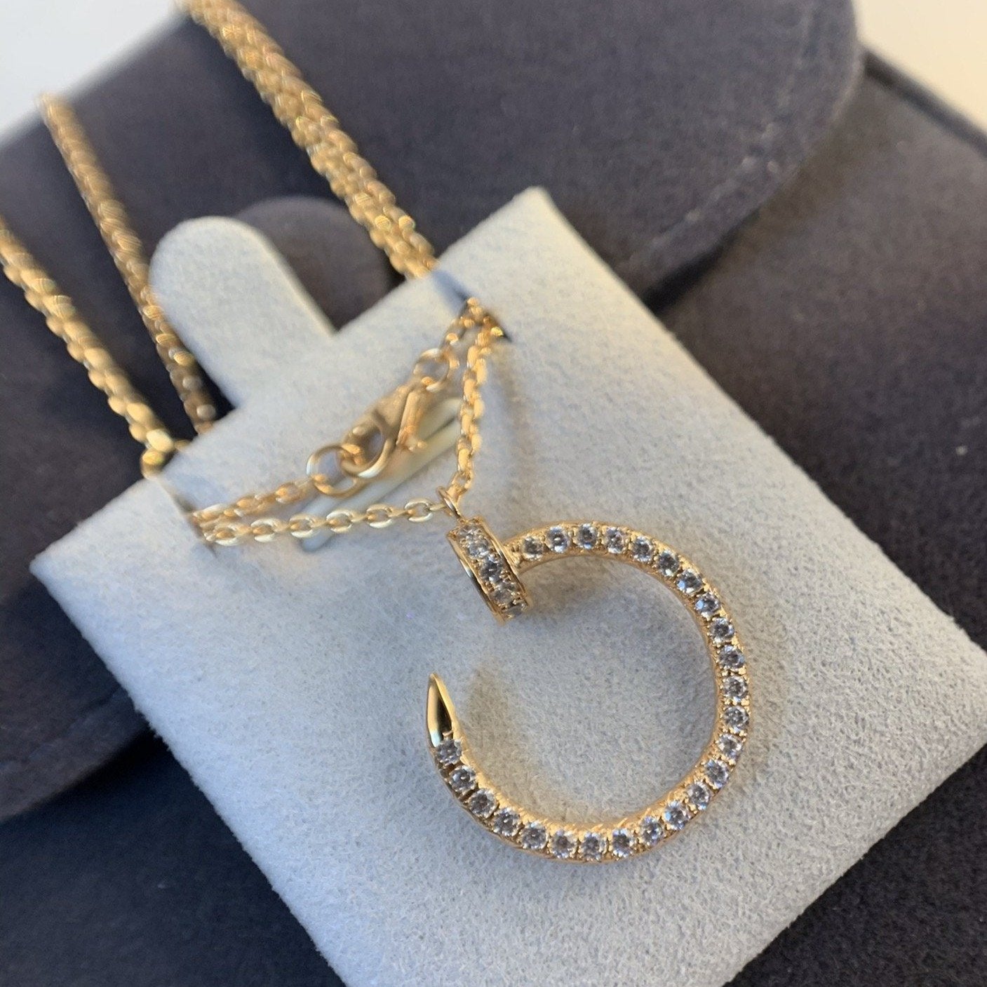 [Shinejoy]JUSTE NECKLACE PINK GOLD DIAMONDS