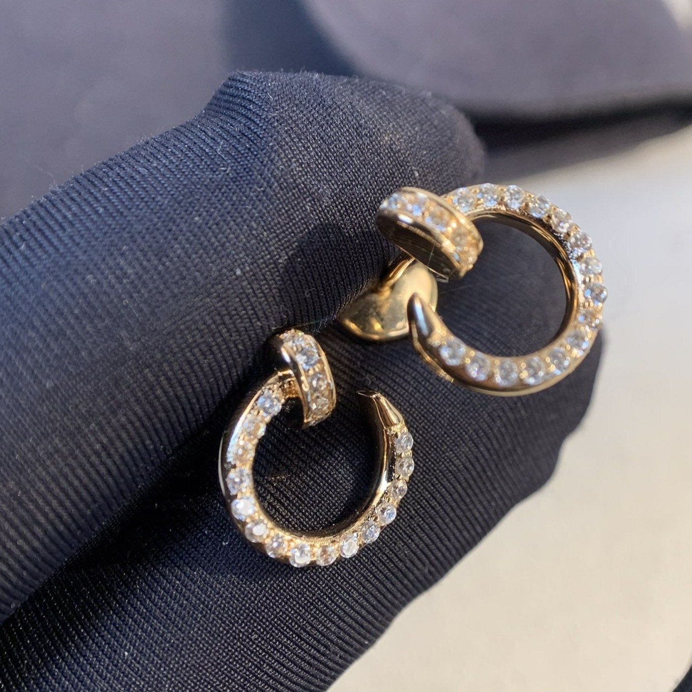 [Shinejoy]JUSTE EARRINGS GOLD DIAMONDS