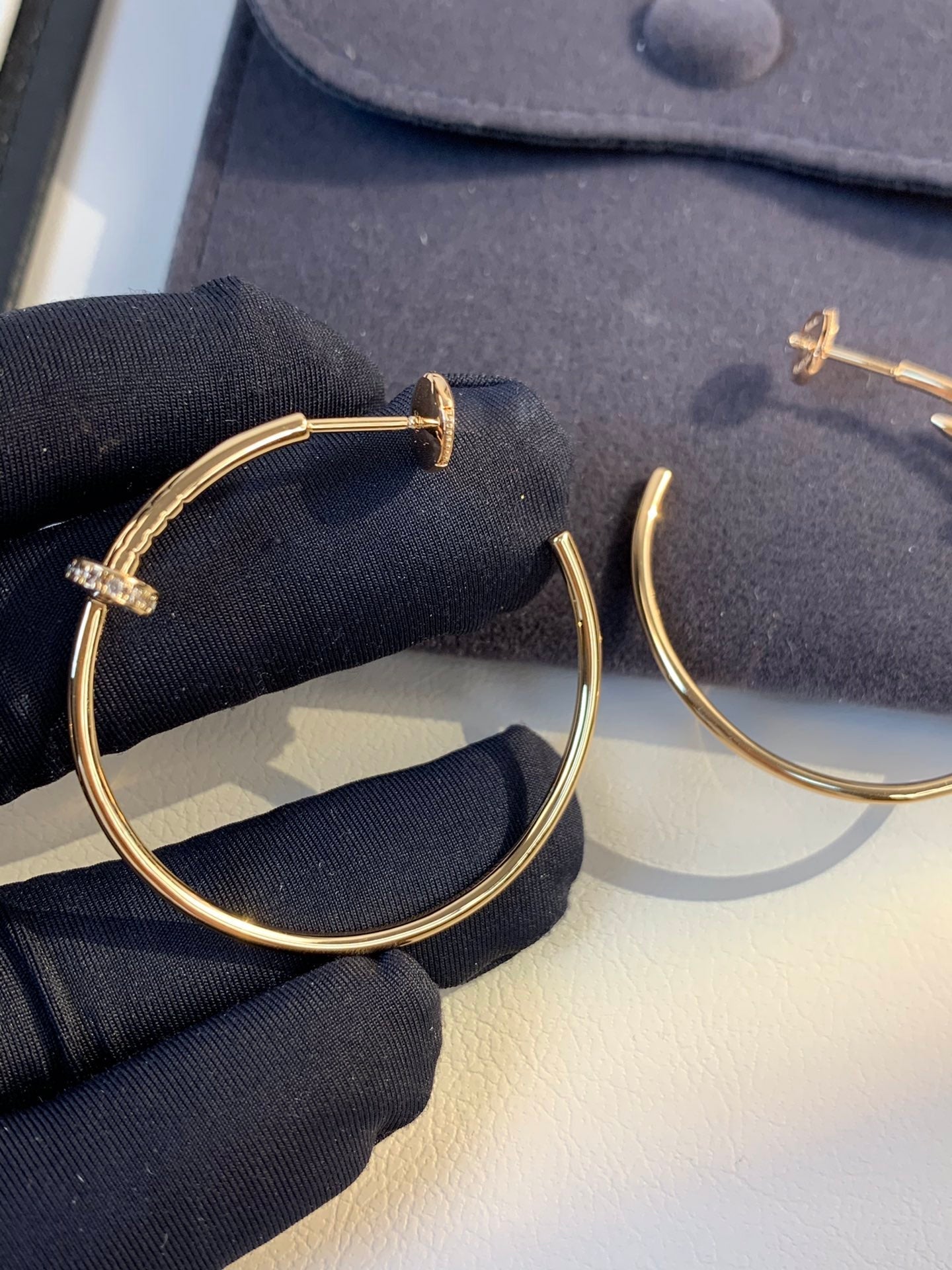 [Shinejoy]JUSTE EARRINGS GOLD DIAMONDS 1.8MM