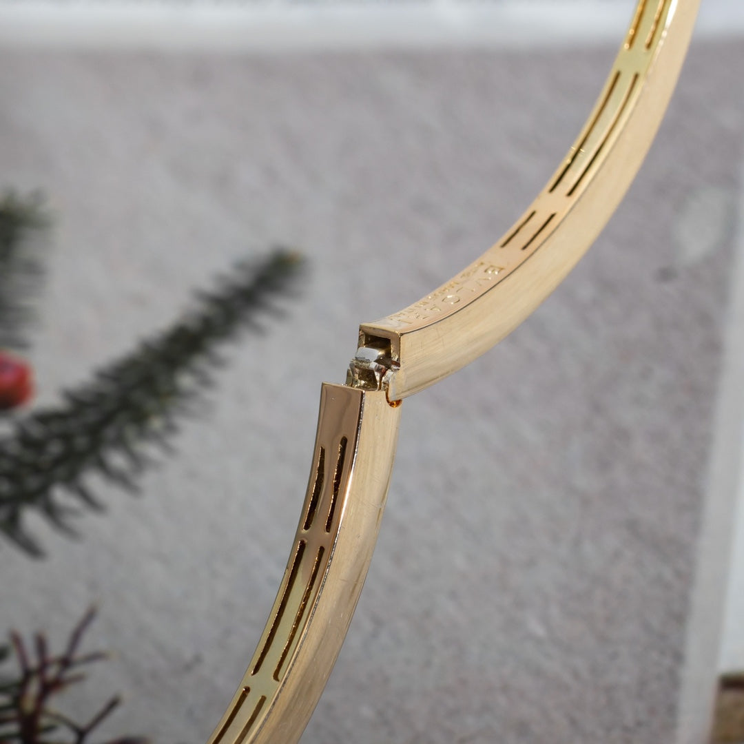 [Shinejoy]SERPENTI BRACELET PINK GOLD DIAMOND DOUBLE SNAKE