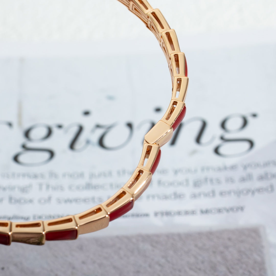 [Shinejoy]SERPENTI BRACELET PINK GOLD RUBELLITE