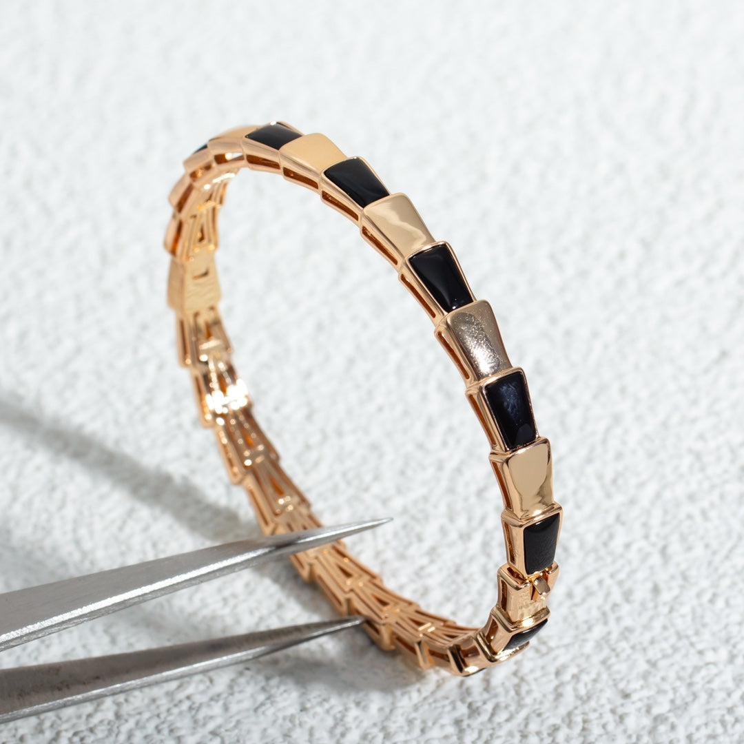 [Shinejoy]SERPENTI BRACELET PINK GOLD ONYX