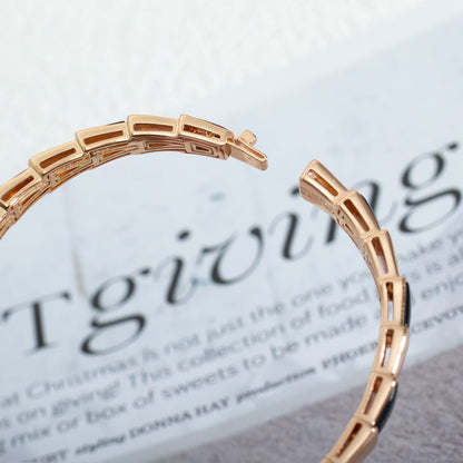 [Shinejoy]SERPENTI BRACELET PINK GOLD ONYX