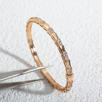 [Shinejoy]SERPENTI BRACELET PINK GOLD DIAMOND