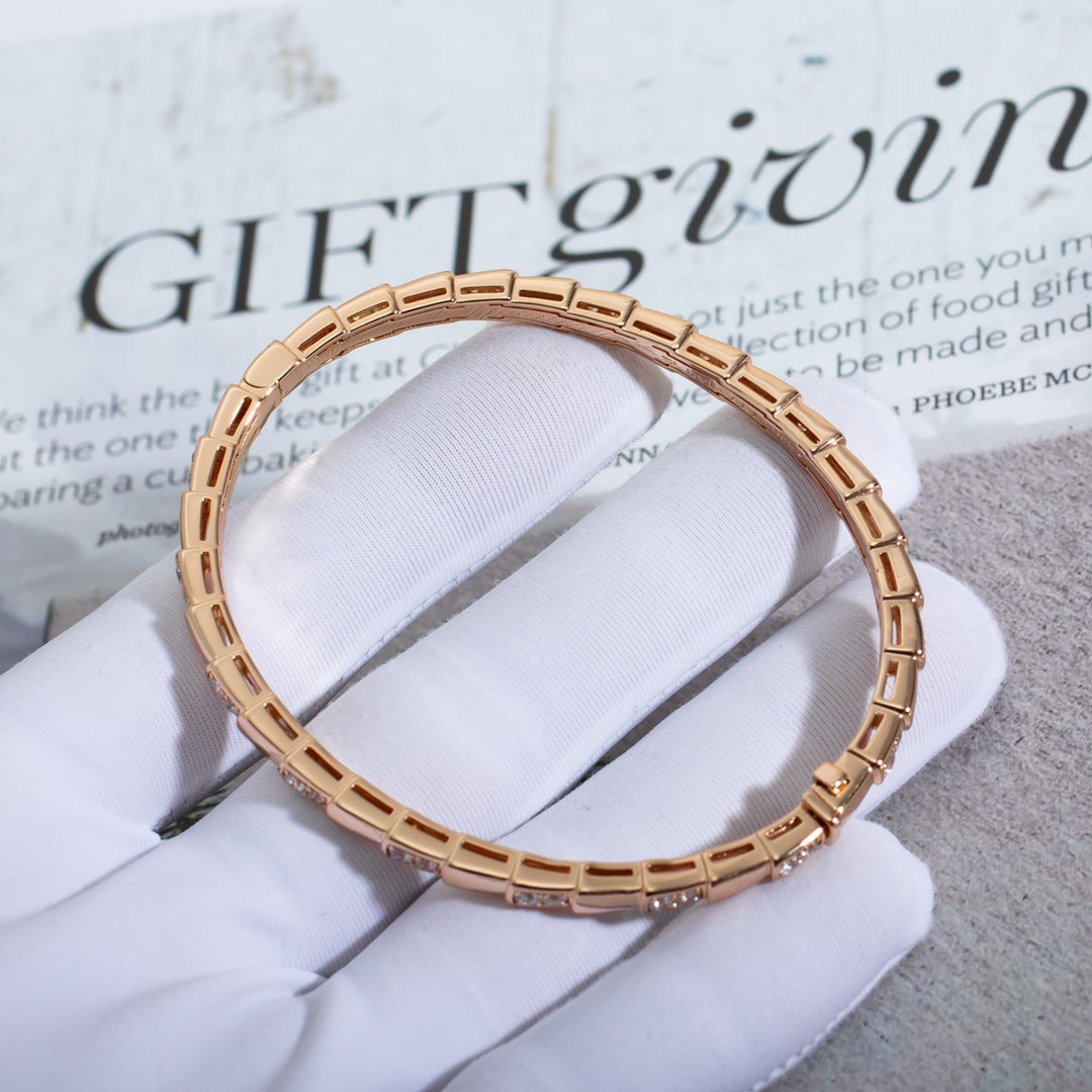 [Shinejoy]SERPENTI BRACELET PINK GOLD DIAMOND