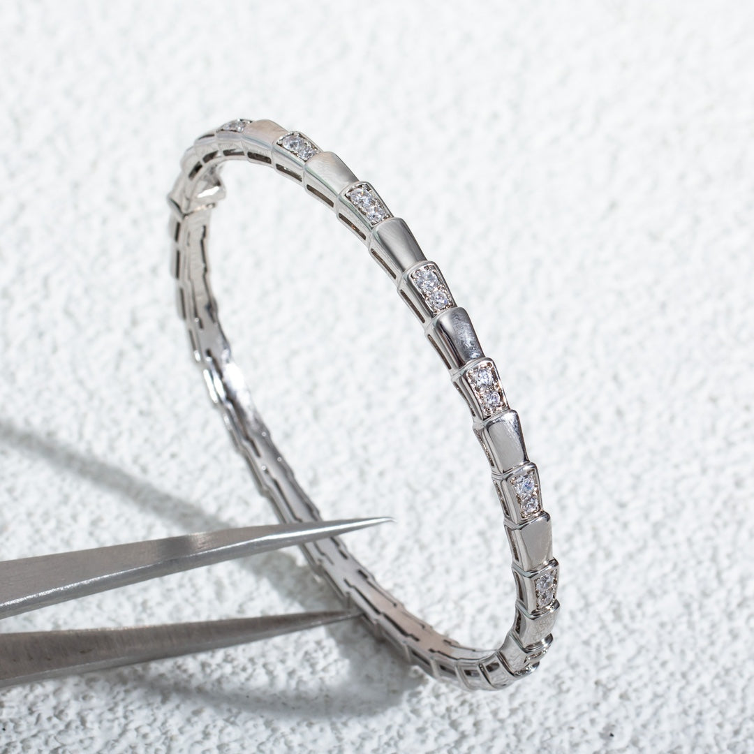 [Shinejoy]SERPENTI BRACELET SILVER DIAMOND