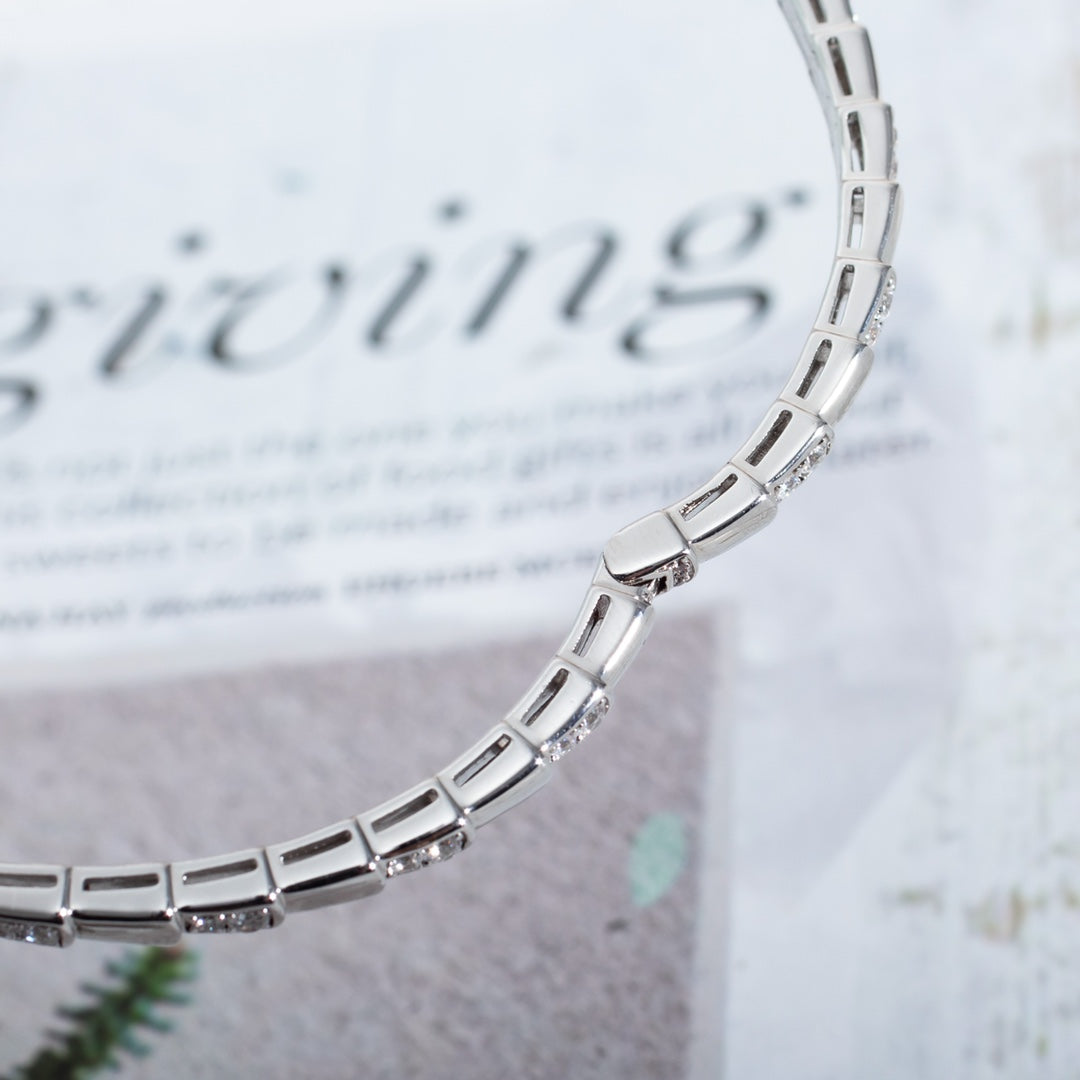 [Shinejoy]SERPENTI BRACELET SILVER DIAMOND