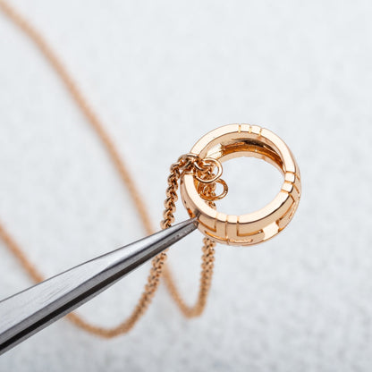 [Shinejoy]PARENTESI NECKLACE PINK GOLD