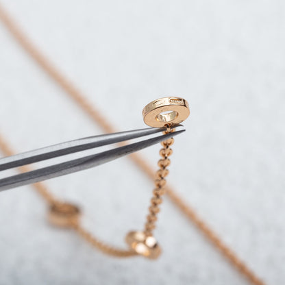 [Shinejoy]PARENTESI NECKLACE PINK GOLD