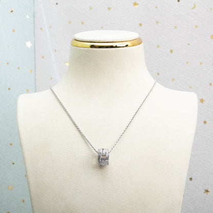 [Shinejoy]PARENTESI NECKLACE SILVER DIAMOND