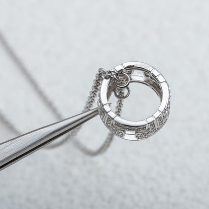 [Shinejoy]PARENTESI NECKLACE SILVER DIAMOND