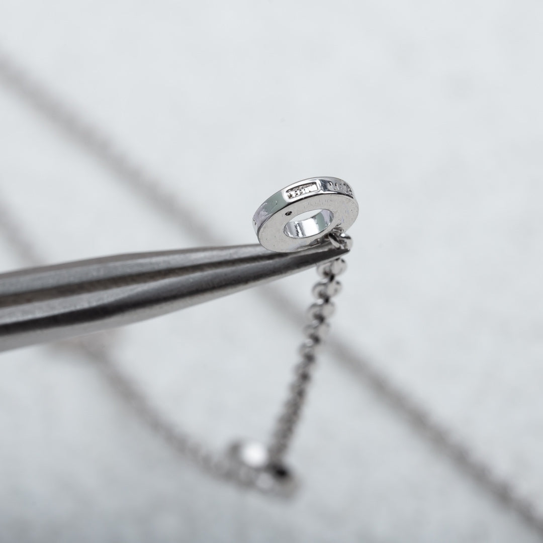 [Shinejoy]PARENTESI NECKLACE SILVER DIAMOND