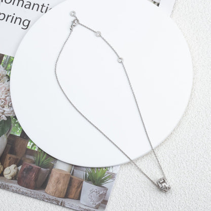 [Shinejoy]PARENTESI NECKLACE SILVER DIAMOND