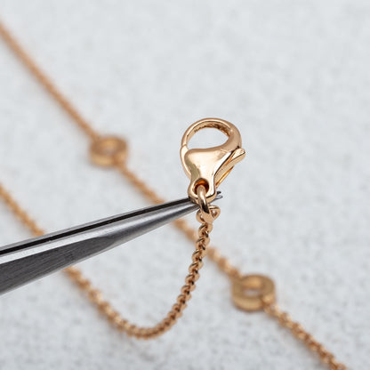 [Shinejoy]PARENTESI NECKLACE PINK GOLD DIAMOND