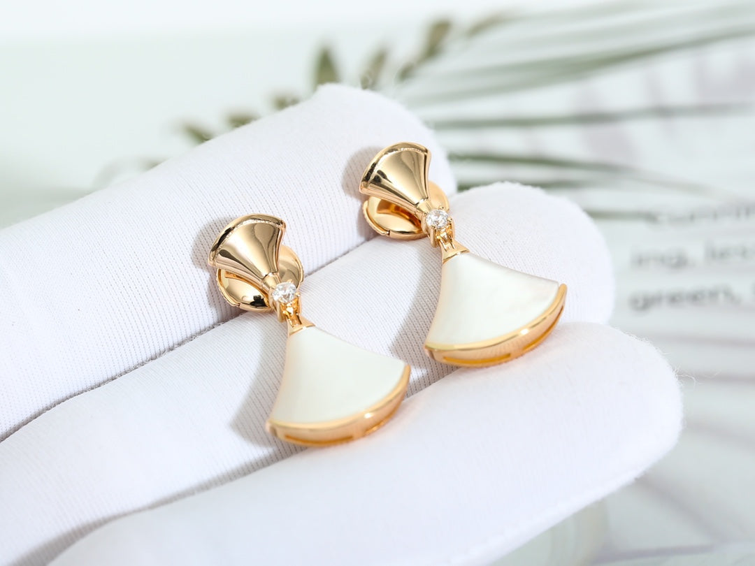 [Shinejoy]DREAM MOP PINK GOLD EARRINGS