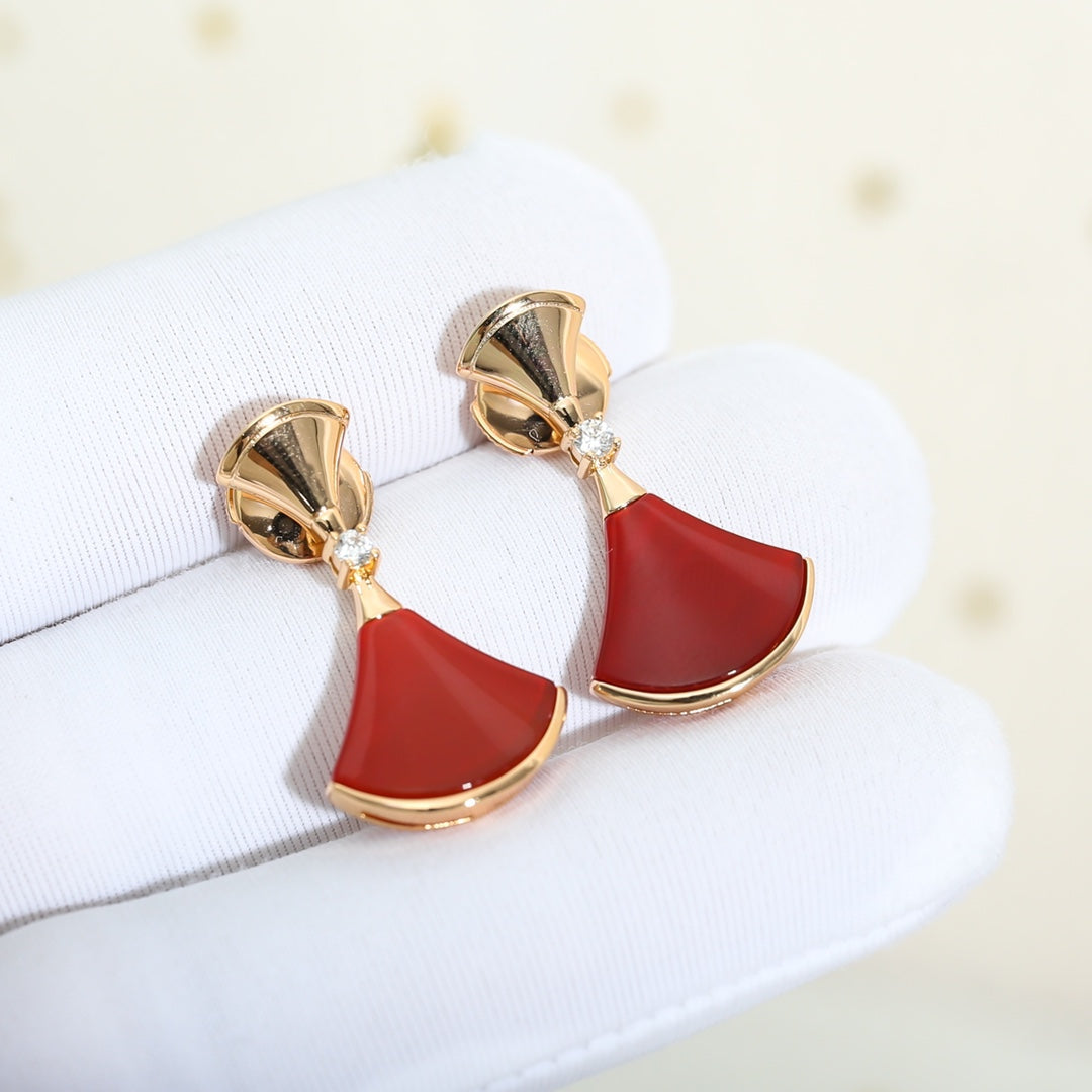 [Shinejoy]DREAM Carnelian PINK GOLD EARRINGS