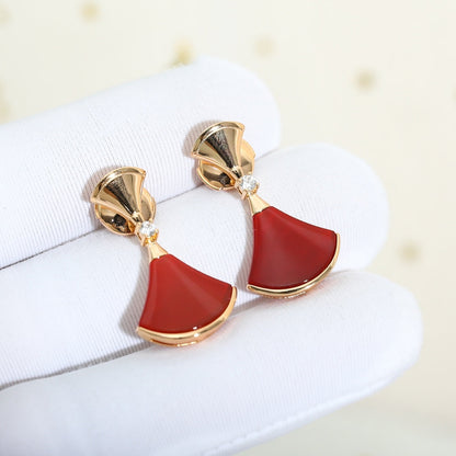 [Shinejoy]DREAM Carnelian PINK GOLD EARRINGS